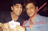 Shah Rukh Khan hands over Rs 5000 to Ranbir Kapoor to settle their ‘Jab Harry Met Sejal’ feud