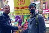 Free Food Distributed on the Streets of New York City on Shankaracharya Jayanti