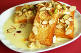 Mama’s Punjabi Recipes- Mitthi Bread or Shahi Tukdre  (Sweetened Fried Bread Pudding)