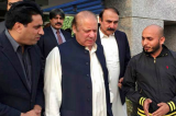 Shoe thrown at former Pakistan PM Nawaz Sharif in madrasa Shoe thrown at former Pakistan PM Nawaz Sharif in madrasa