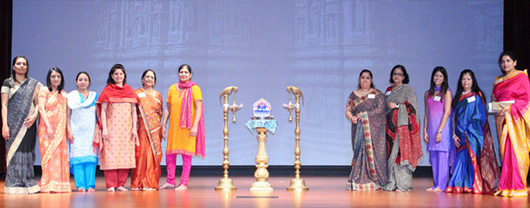 Lamp lighting ceremony on the stage