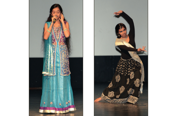 Lekha and Nikita in a song and dance performance