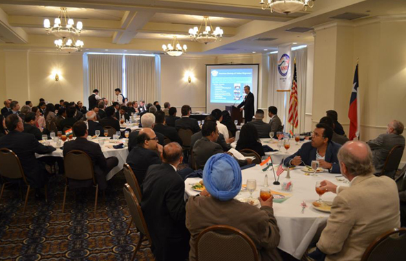 Audience listens to the speaker of the annual luncheon event, Mr. Daniel W. Krueger, P.E., the Director of Public Works and Engineering of City of Houston.