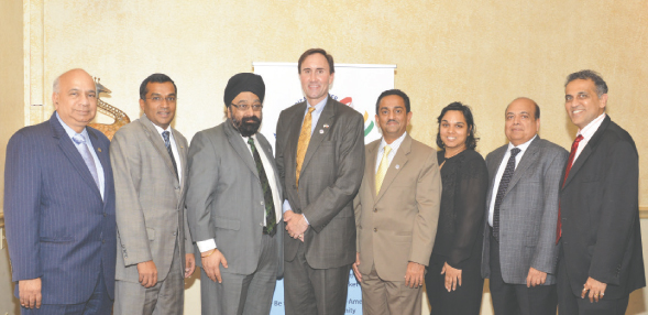 Congressman Pete Olson recently met with the Indo-American Chamber of Commerce of Greater Houston (IACCGH) for a luncheon on Friday, July 26 in Sugar Land. IACCGH had invited the leaders of business groups TiE and IIT Alumni association to join them at the meeting.  Photos: Bijay Dixit