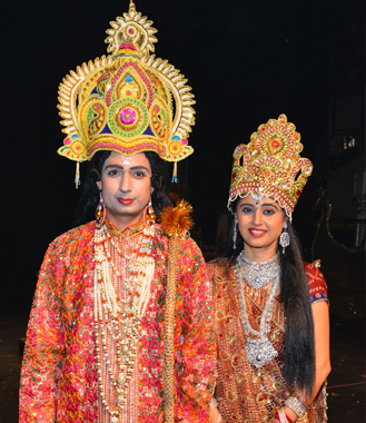 Vipin and Kusum Sharma as Ram and Sita.