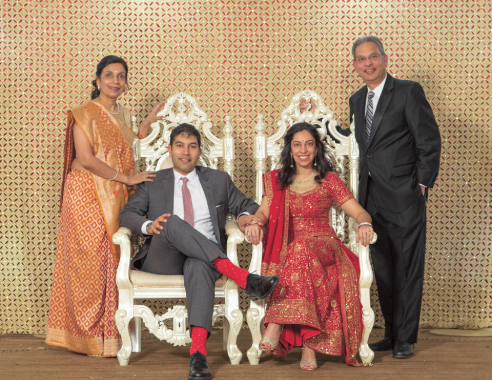 The newly weds with Shashi and Harish Jajoo.