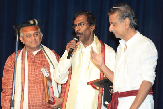 From left: Tupil Narasiman, Dr. Vaduganathan, Dr. Ranga.