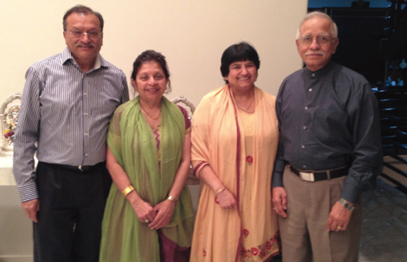 From left: Dr. Dinesh and Kalpana Patel with Vijay and Ashok Dhingra.