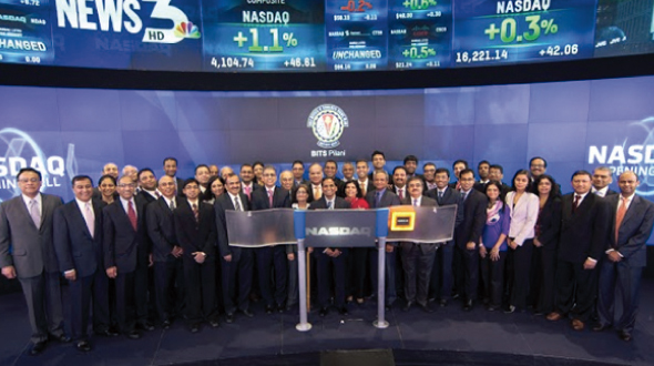 Ringing the Bell on the Floor of NASDQ floor.  Copyright 2013, The NASDAQ OMX Group, Inc.