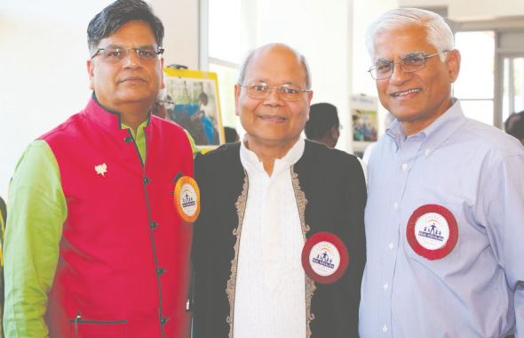 From left: Jugal Malani, President India House, Subhash Gupta, Chairman of the Ekal USA Board, Ashok Danda, Past President of Ekal USA