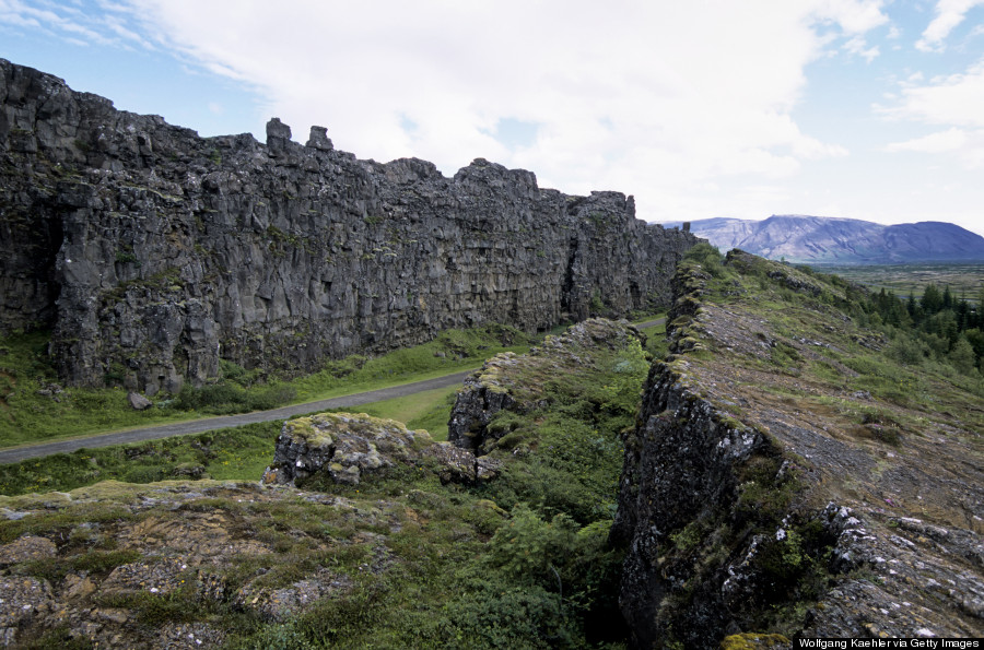 Iceland, Golden Circle, Thingvellir, Volcanic Fissure (site
