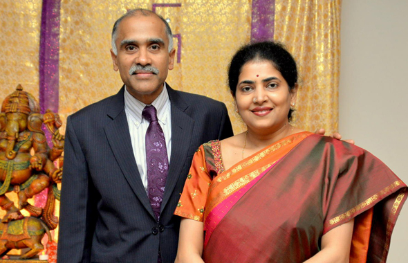 Indian Consul General Parvathaneni Harish and his wife Nandita were chief guests at the event.