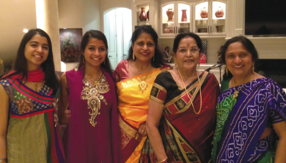 From left: Renuka and Rohini – granddaughters, Soumya Rege – mother, Aarti Mishra - grandmother, and Upma Shah.