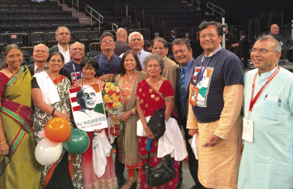 The delegation of Houstonian community activists, who worked for the Modi campaign this past summer, went to hear Indian Prime Minister Narendra Modi give his speech to the public at Madison Square Garden. 