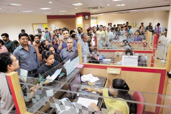 The banking sector received cash deposits worth Rs12.4 trillion in the month till 10 December, after the government’s demonetisation move. Photo: Hemant Mishra/Mint