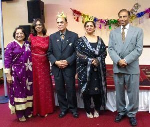 Paru McGuire with the King and Queen for 2017– Khalid Rizvi and Tasneem Khan