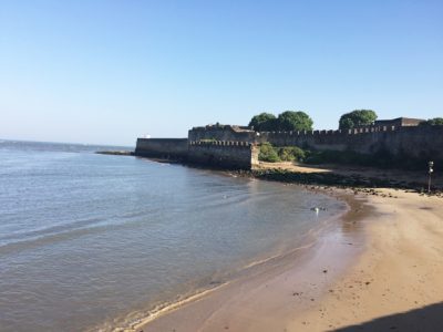 Diu fort has impressive ramparts, massive gates and a moat on the land side. 