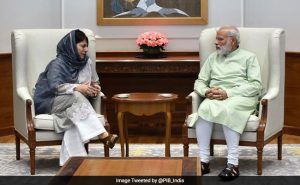 Chief Minister Mehbooba Mufti met PM Narendra Modi today over the situation in Jammu and Kashmir