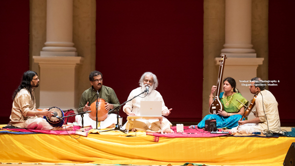 Indian classical and devotional musician and film playback singer K.J. Yesudas performed at a fundraiser for the Chennai-based Sankara Nethralaya hospital on Sunday, September 17, at Lassiter High School, in Marietta, Georgia.