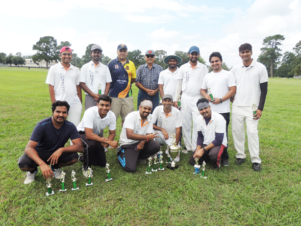 Runners up Cougars with Chief Guest Malay Vyas and his father.