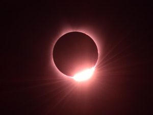 Picture on right: In August, Anil took this “diamond ring” image of the solar eclipse.