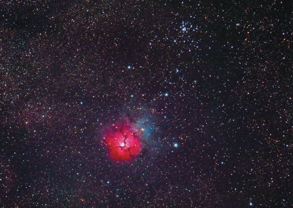 In September, Anil posted his image of the Trifid nebula (M20) in the Sagittarius constellation, 5,000 light years from the Earth.