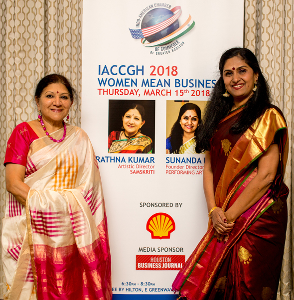 Rathna Kumar (left), Artistic Director Samskriti, and Sunanda Nair, Founder Director Sunanda Performing Arts Center.
