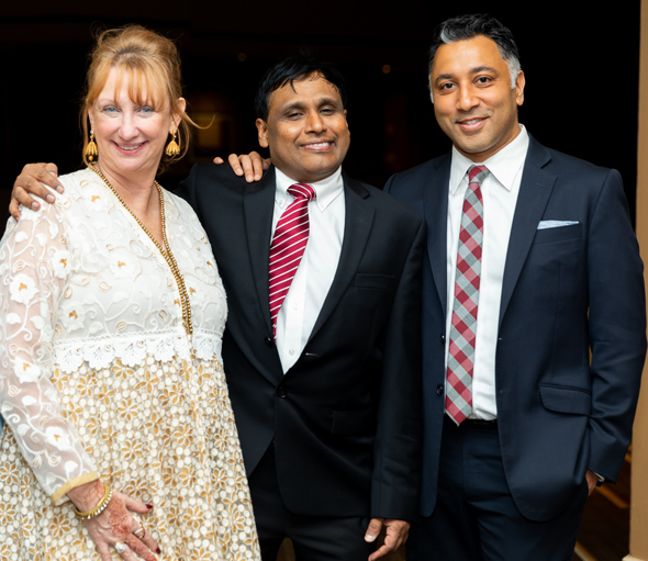 From left: Therese Cole-Hubbs, Dr. Prasun K. Jalal, and Anish Shah.