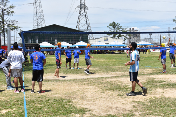 Ten teams took part in the volleyball contest