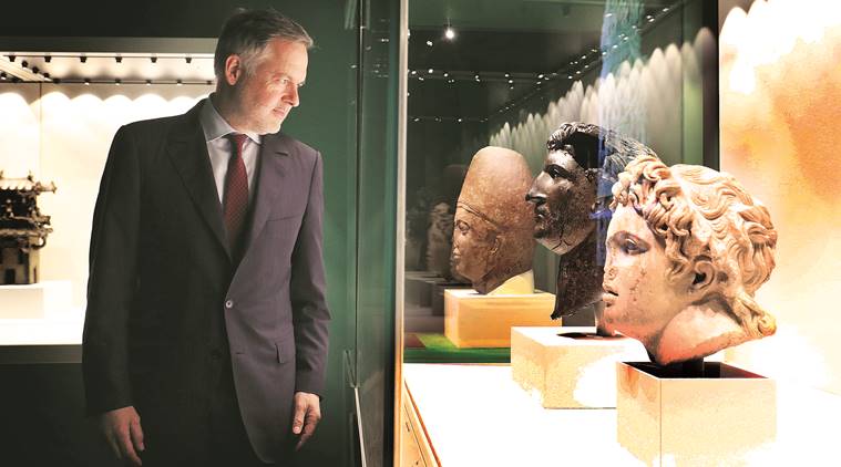 Hartwig Fischer at the National Museum in Delhi (Express Photo by Praveen Khanna) 