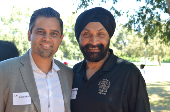 Witty Bindra (right) the former President of IITAGH- Houston with the Democratic candidate for the 22nd Congressional district Sri Preston Kulkarni
